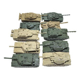 Maxbell 10Pcs Tank Model Toy Building Kit 1:144 Scale Armored Vehicles for Kids Boys CN and US