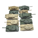 Maxbell 10Pcs Tank Model Toy Building Kit 1:144 Scale Armored Vehicles for Kids Boys CN and US
