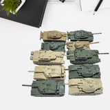 Maxbell 10Pcs Tank Model Toy Building Kit 1:144 Scale Armored Vehicles for Kids Boys CN and US