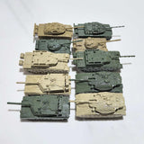 Maxbell 10Pcs Tank Model Toy Building Kit 1:144 Scale Armored Vehicles for Kids Boys CN and US
