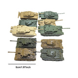 Maxbell 10Pcs Tank Model Toy Building Kit 1:144 Scale Armored Vehicles for Kids Boys CN and GERMAN