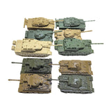 Maxbell 10Pcs Tank Model Toy Building Kit 1:144 Scale Armored Vehicles for Kids Boys CN and GERMAN