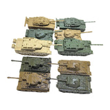 Maxbell 10Pcs Tank Model Toy Building Kit 1:144 Scale Armored Vehicles for Kids Boys CN and GERMAN