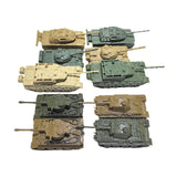 Maxbell 10Pcs Tank Model Toy Building Kit 1:144 Scale Armored Vehicles for Kids Boys CN and GERMAN