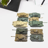 Maxbell 10Pcs Tank Model Toy Building Kit 1:144 Scale Armored Vehicles for Kids Boys CN and GERMAN