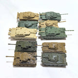 Maxbell 10Pcs Tank Model Toy Building Kit 1:144 Scale Armored Vehicles for Kids Boys CN and GERMAN