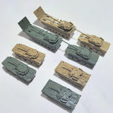 Maxbell 8Pcs Tank Model Building Kit 1:144 Armored Vehicles for Boys Adults Children
