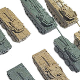 Maxbell 8Pcs Tank Model Building Kit 1:144 Armored Vehicles for Boys Adults Children