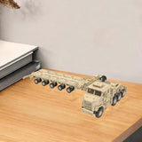 Maxbell 1/72 Scale Tractor Trailer Model Craft Truck Toy for Gift Display Collection brown