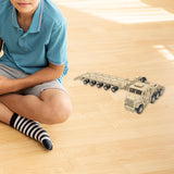 Maxbell 1/72 Scale Tractor Trailer Model Craft Truck Toy for Gift Display Collection brown