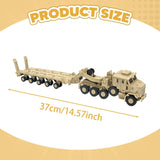 Maxbell 1/72 Scale Tractor Trailer Model Craft Truck Toy for Gift Display Collection brown