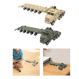 Maxbell 1/72 Scale Tractor Trailer Model Craft Truck Toy for Gift Display Collection brown