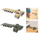 Maxbell 1/72 Scale Tractor Trailer Model Craft Truck Toy for Gift Display Collection brown