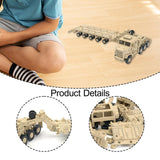 Maxbell 1/72 Scale Tractor Trailer Model Craft Truck Toy for Gift Display Collection brown