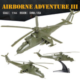 Maxbell Fighter Jet Assembly Building Kit 1/144 Scale Gift Decorative Helicopter Toy