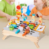 Maxbell Wooden Barbecue Grill Set Fun BBQ Play Grill for Children Kids Holiday Gifts