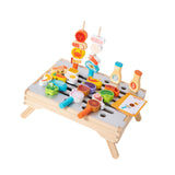 Maxbell Wooden Barbecue Grill Set Fun BBQ Play Grill for Children Kids Holiday Gifts
