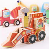 Maxbell 5Pcs Take Apart Construction Truck Stem Toy for Kids 3 4 5 Year Old Children