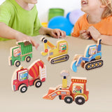 Maxbell 5Pcs Take Apart Construction Truck Stem Toy for Kids 3 4 5 Year Old Children