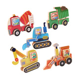 Maxbell 5Pcs Take Apart Construction Truck Stem Toy for Kids 3 4 5 Year Old Children