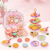 Maxbell Girls Tea Party Set Cups Pretend Play Game for Children's Day Preschool Kids
