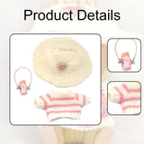 Maxbell Doll Clothes Decor Sit and Sit Party Lightweight Gift with Mini Water Bottle Pink