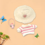 Maxbell Doll Clothes Decor Sit and Sit Party Lightweight Gift with Mini Water Bottle Pink