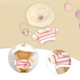 Maxbell Doll Clothes Decor Sit and Sit Party Lightweight Gift with Mini Water Bottle Pink