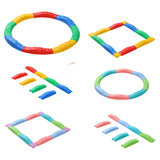 Maxbell Kids Balance Beams Training Toy Sports Toy Indoor and Outdoor Balance Blocks 8Pcs Rainbow