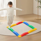 Maxbell Kids Balance Beams Training Toy Sports Toy Indoor and Outdoor Balance Blocks 12Pcs Rainbow