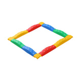 Maxbell Kids Balance Beams Training Toy Sports Toy Indoor and Outdoor Balance Blocks 12Pcs Rainbow