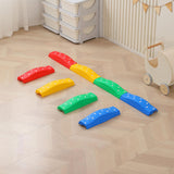 Maxbell Kids Balance Beams Training Toy Sports Toy Indoor and Outdoor Balance Blocks 4Pcs Rainbow