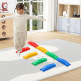 Maxbell Kids Balance Beams Training Toy Sports Toy Indoor and Outdoor Balance Blocks 4Pcs Rainbow