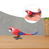 Maxbell Realistic Parrot Animal Figurine Animal Statue Toy for Kids Ages 3+ Children Red