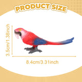 Maxbell Realistic Parrot Animal Figurine Animal Statue Toy for Kids Ages 3+ Children Red