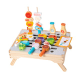 Maxbell BBQ Toys Kitchen Model Toy for Cultivate Storage Habits Party Recognize Food