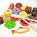 Maxbell Cutting Play Food Toy Pretend Role Play Toy for Children Kids Birthday Gifts