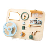 Maxbell Car Driving Steering Wheel Toy Wooden Busy Board Toy for Kids for Home Plane