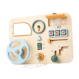 Maxbell Car Driving Steering Wheel Toy Wooden Busy Board Toy for Kids for Home Plane