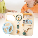 Maxbell Car Driving Steering Wheel Toy Wooden Busy Board Toy for Kids for Home Plane