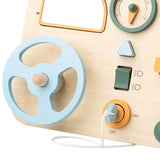 Maxbell Car Driving Steering Wheel Toy Wooden Busy Board Toy for Kids for Home Plane