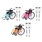 Maxbell Crutchs Wheelchair Models Experiment Stem Projects Toy Doll House Accessories Green