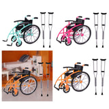 Maxbell Crutchs Wheelchair Models Experiment Stem Projects Toy Doll House Accessories Green