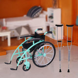 Maxbell Crutchs Wheelchair Models Experiment Stem Projects Toy Doll House Accessories Green