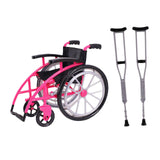 Maxbell Crutchs Wheelchair Models Experiment Stem Projects Toy Doll House Accessories Pink