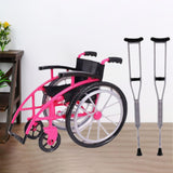 Maxbell Crutchs Wheelchair Models Experiment Stem Projects Toy Doll House Accessories Pink