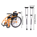 Maxbell Crutchs Wheelchair Models Experiment Stem Projects Toy Doll House Accessories Orange