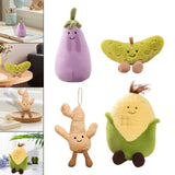 Maxbell Cute Plush Toy Cartoon Soft Small for Wedding Home Decoration Boys and Girls Eggplant Shape