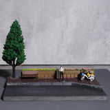 Maxbell 1/64 Scale Miniature Scene Model Background Mini Architectural Model for Toy