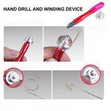 Maxbell Hand Drill with Winding Device Manual DIY Crafts for Resin Miniature Casting
